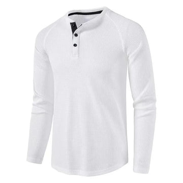 New Men's T-Shirts For Autumn And Winter Solid-Color Long-Sleeved Undershirts For European And American Men Henry Shirts For Men