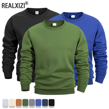 Spring Autumn New Men's Casual Sweatshirts Harajuku Loose Crew Neck Pullover Hoodies  Outdoor Jogging Tops Mens Streetwear