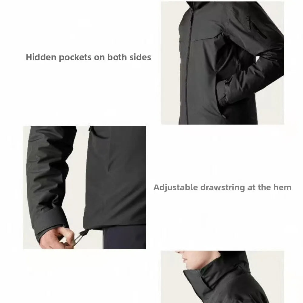 High qualityARC Macai Windproof and Waterproof Men's Down Jacket, Ski Suit, Outdoor Sports Travel Casual Jacket