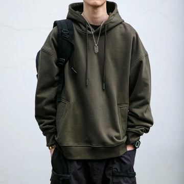 Sweatshirts for Men No Logo Warm Pastel Color Novelty and Streetwear Sweat Shirt Korean Style Simple New in Winter Man Hoodies