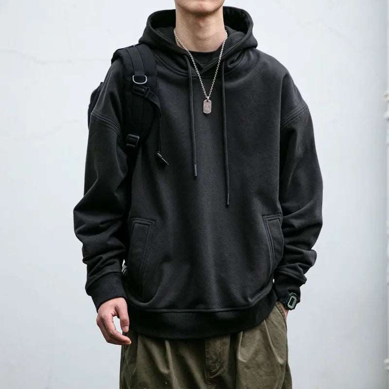 Sweatshirts for Men No Logo Warm Pastel Color Novelty and Streetwear Sweat Shirt Korean Style Simple New in Winter Man Hoodies